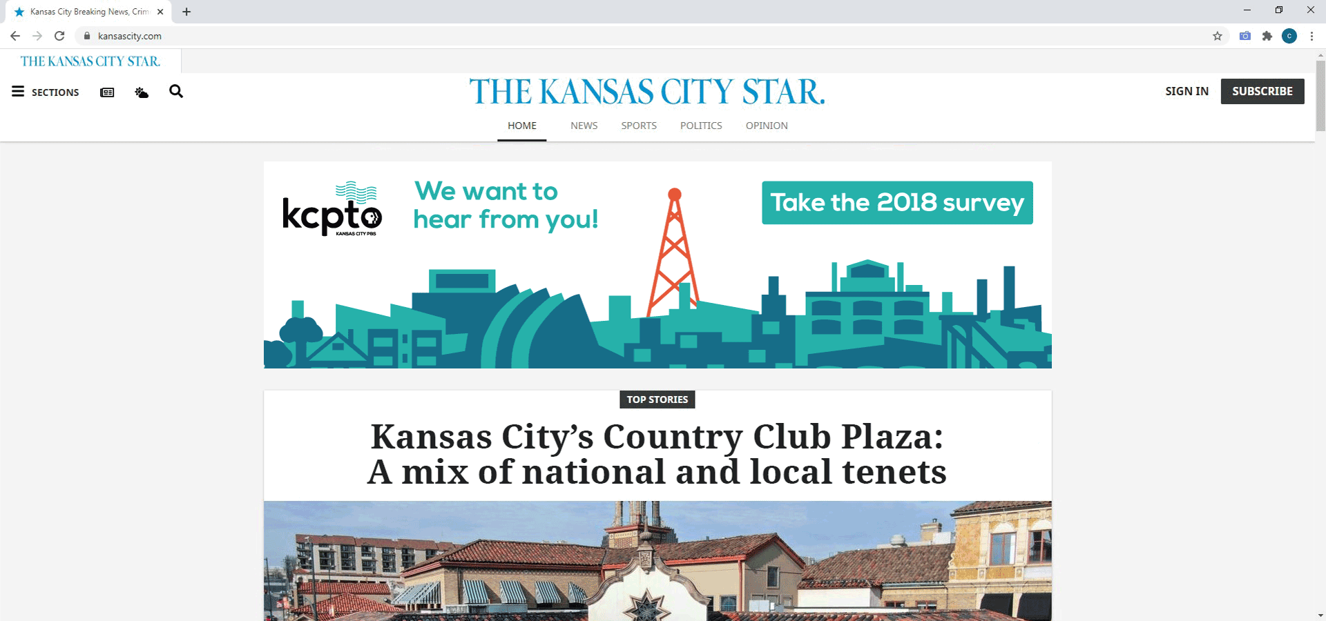 KCPT KC Star display ad