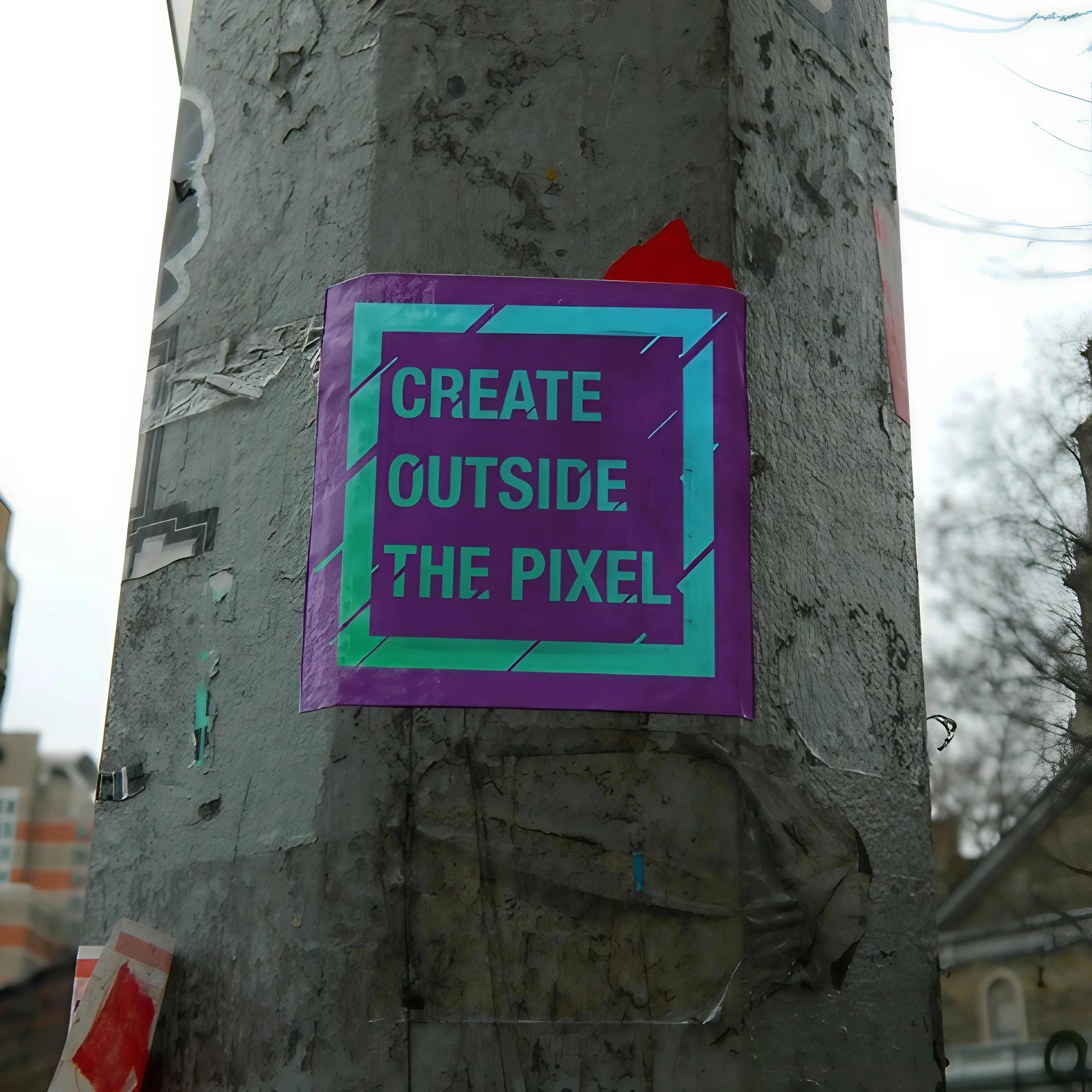 Outside the Pixel sticker